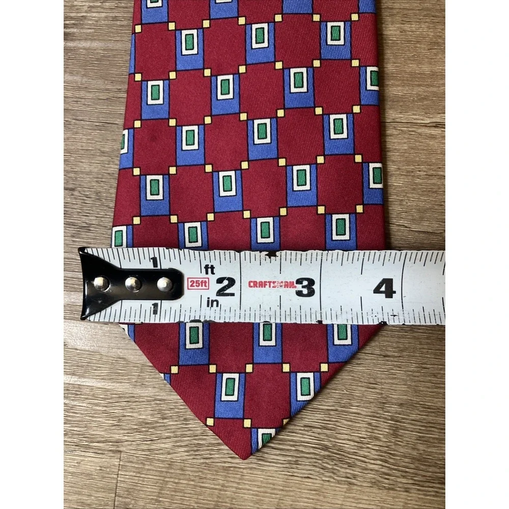 Vintage Polo Ralph Lauren Tie Silk Hand Made In USA‎ Red 4